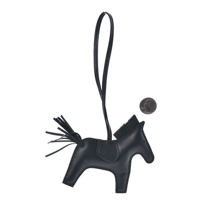 Hermes Milo Lambskin Grigri Rodeo Horse Bag Charm MM Vert Cypress 2 of 5
