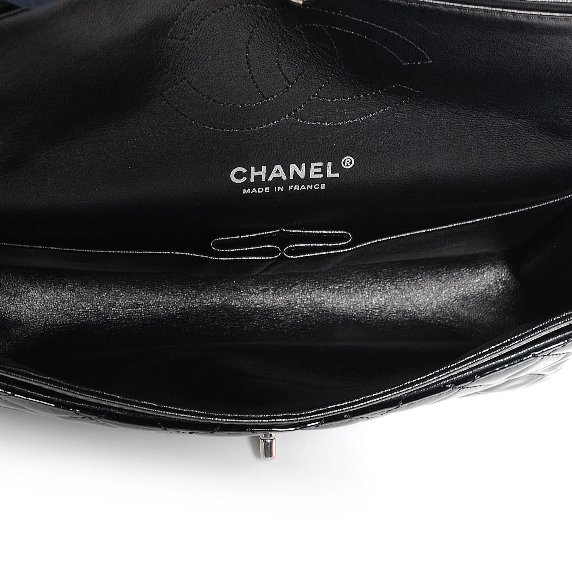 Chanel Patent Medium Double Flap Black 5 of 7