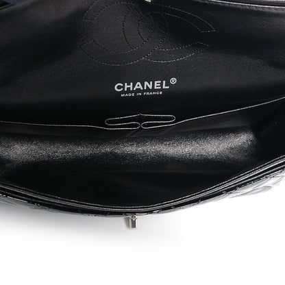 Chanel Patent Medium Double Flap Black 5 of 7