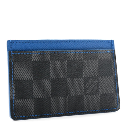 Louis Vuitton Damier Graphite Card Holder Blue 3 of 7