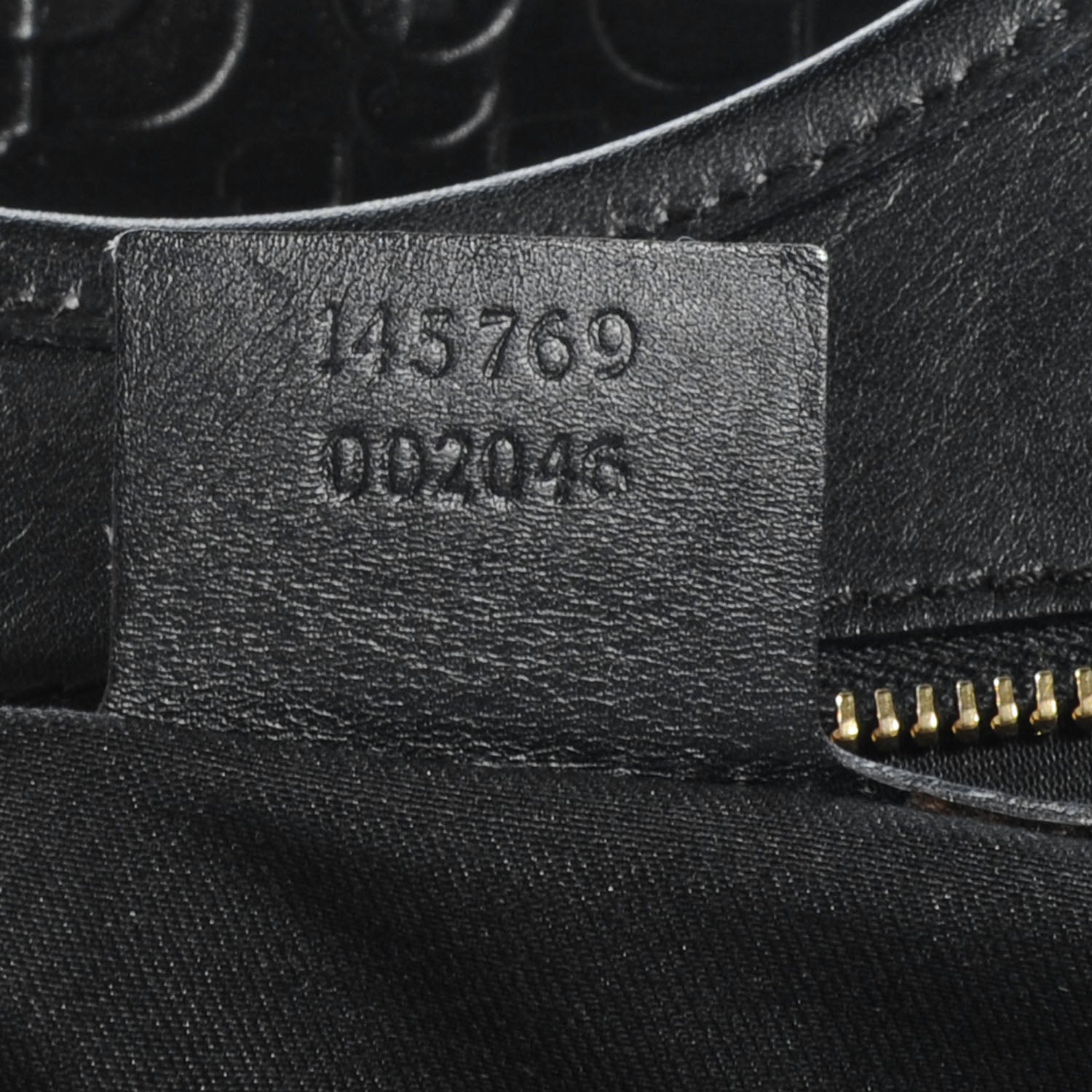 Gucci Calfskin Horsebit Embossed Large Shoulder Bag Black 7 of 8