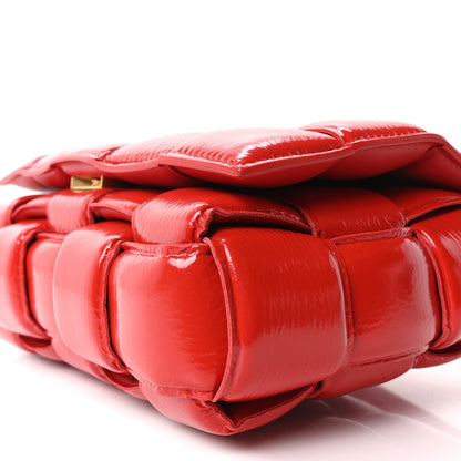 Bottega Veneta Textured Deerskin Maxi Intrecciato Padded Cassette Crossbody Bag Chili 10 of 10