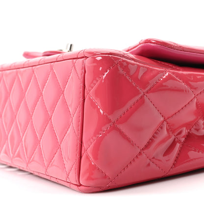 Chanel Patent Maxi Quilted Double Flap Dark Pink 10 of 11