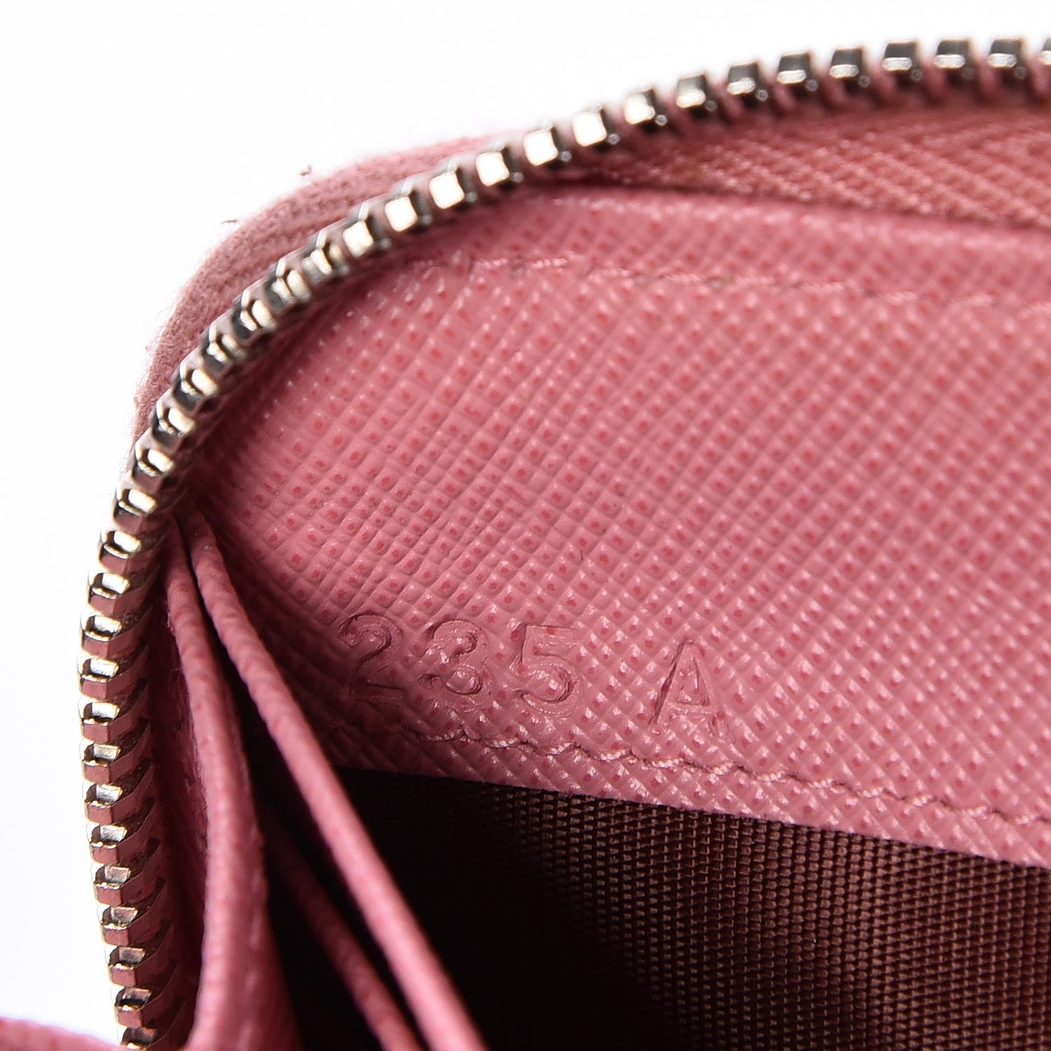 Prada Saffiano Metal Zip Around Wallet Petalo 8 of 8