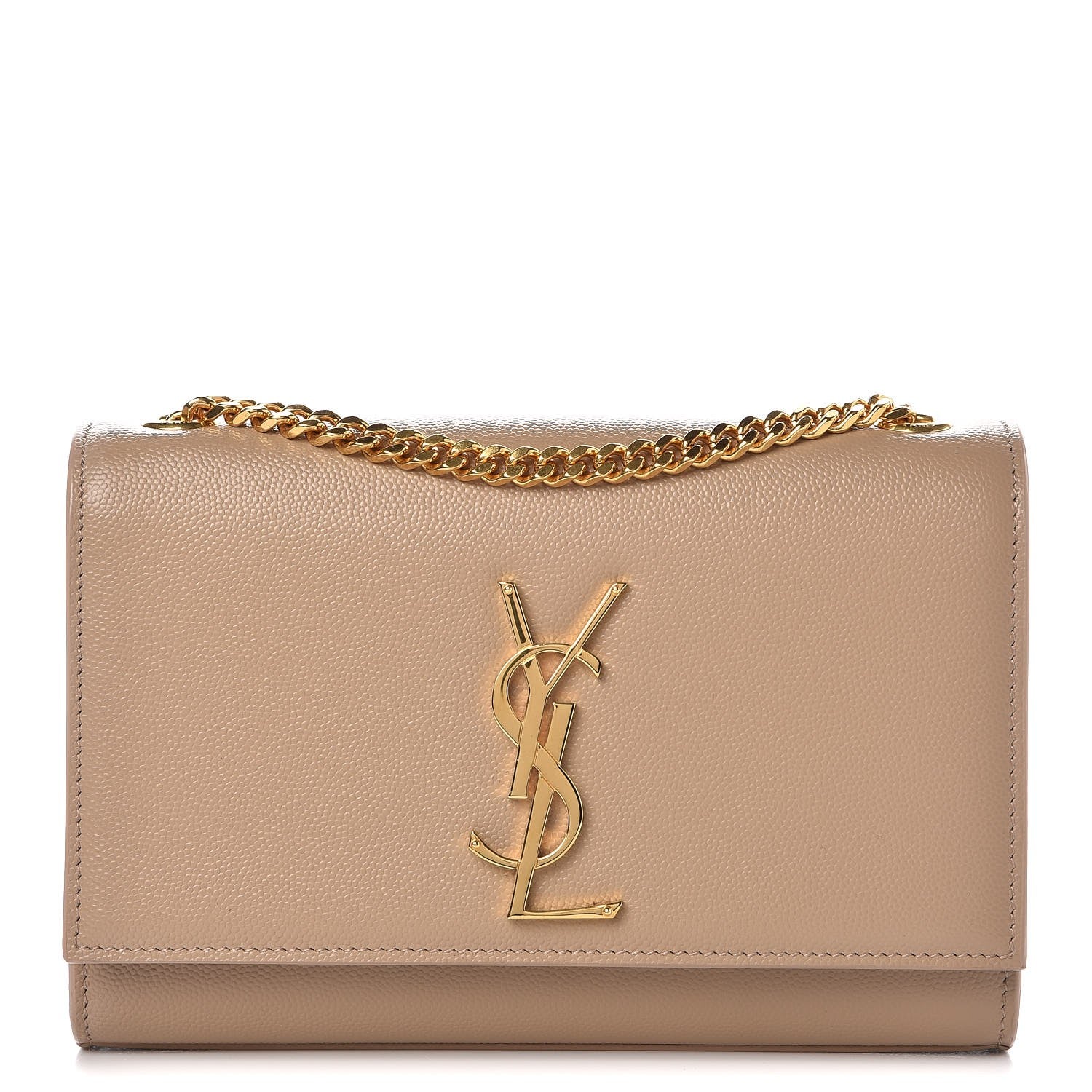 Saint Laurent Grain De Poudre Small Monogram Kate Satchel Nude Powder 1 of 7