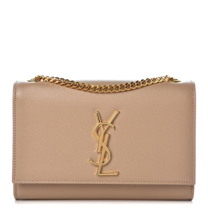 Saint Laurent Grain De Poudre Small Monogram Kate Satchel Nude Powder 1 of 7