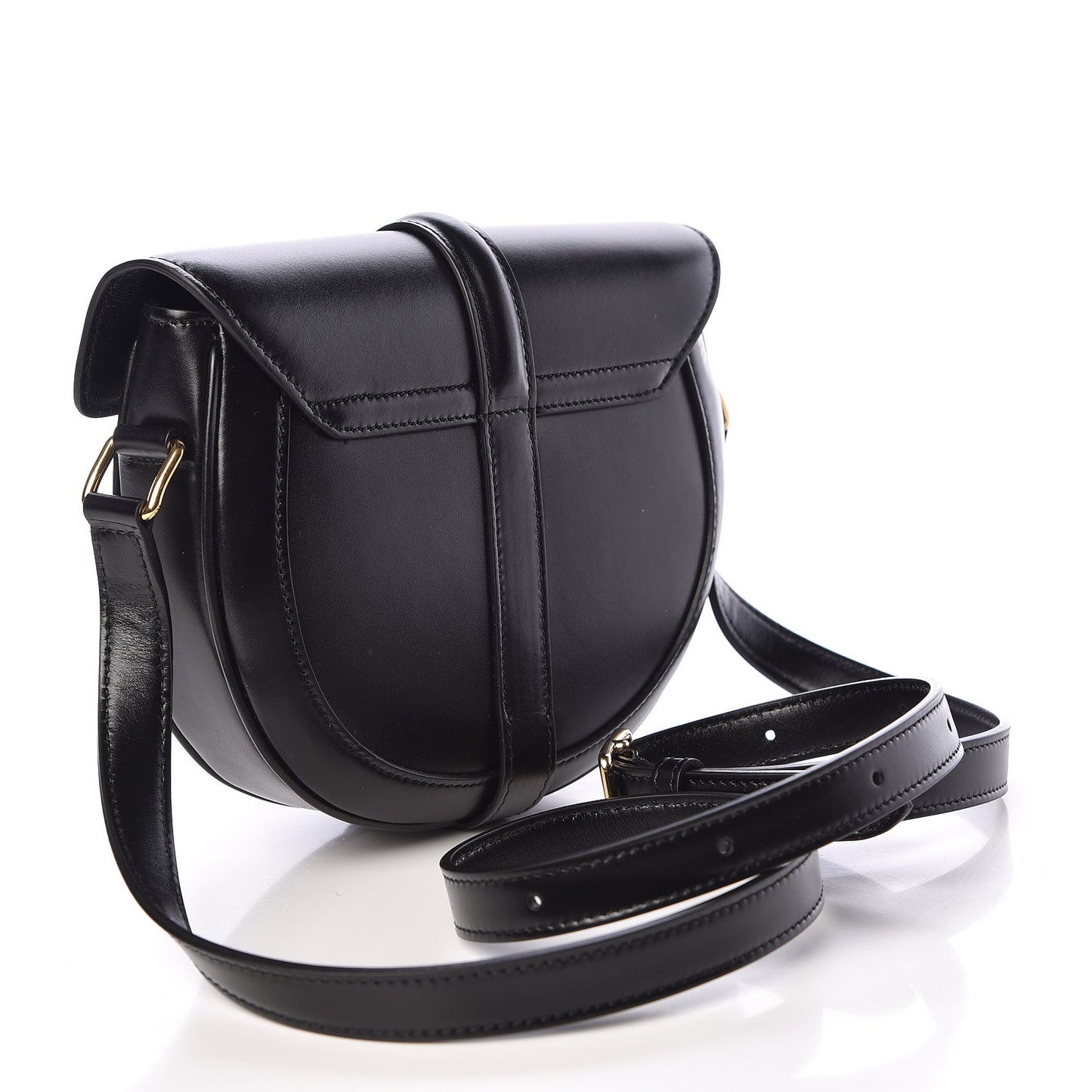 Satinated Calfskin Besace Small 16 Black