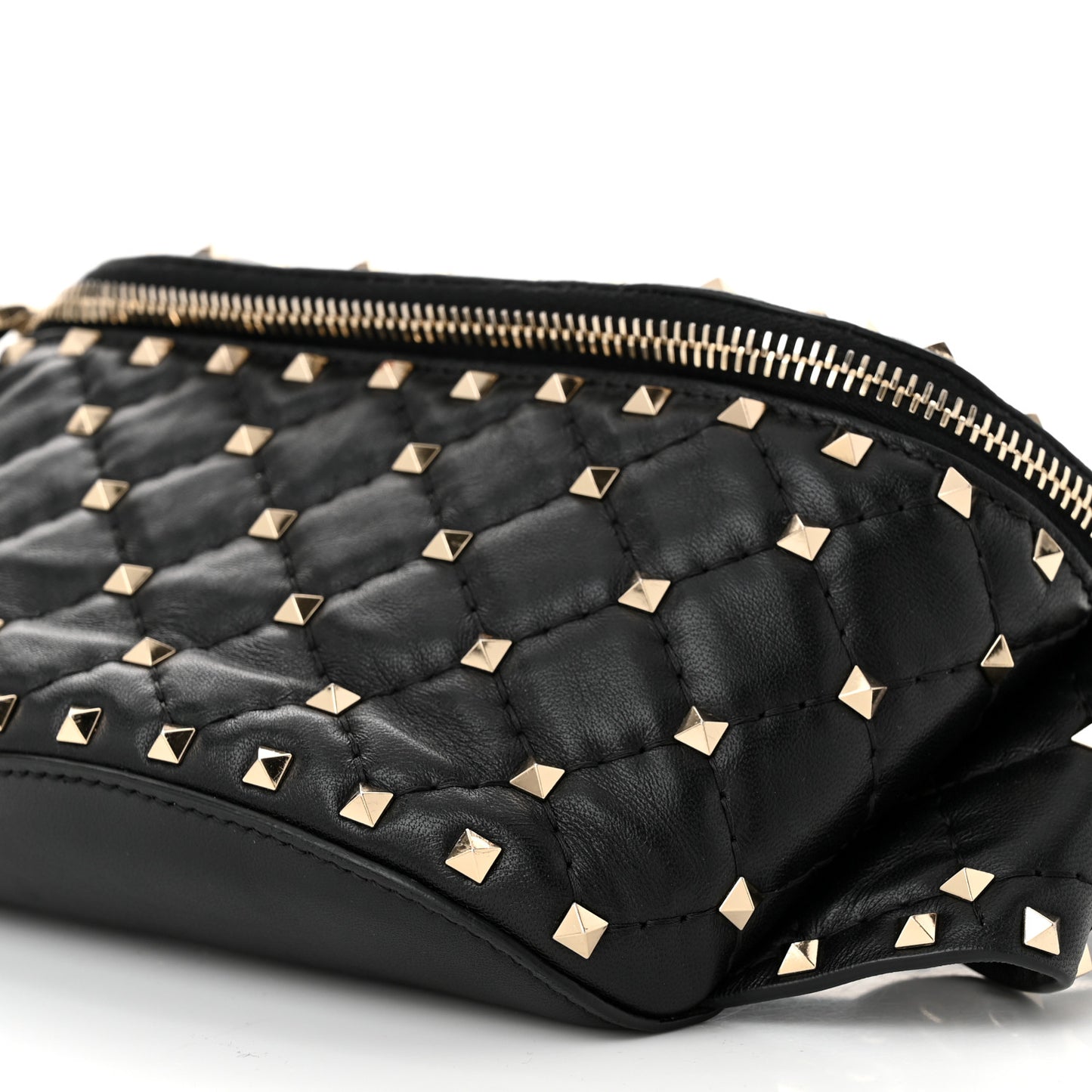 Nappa Rockstud Spike Belt Bag 95 Black
