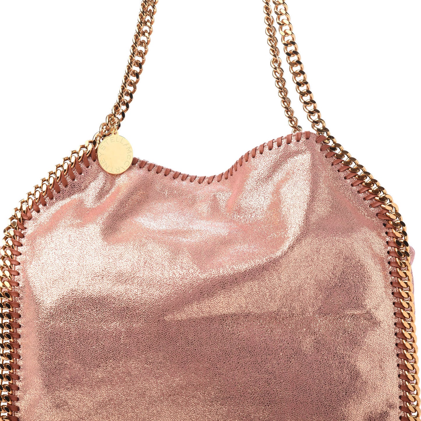 Metallic Shaggy Deer Small Falabella Tote Copper