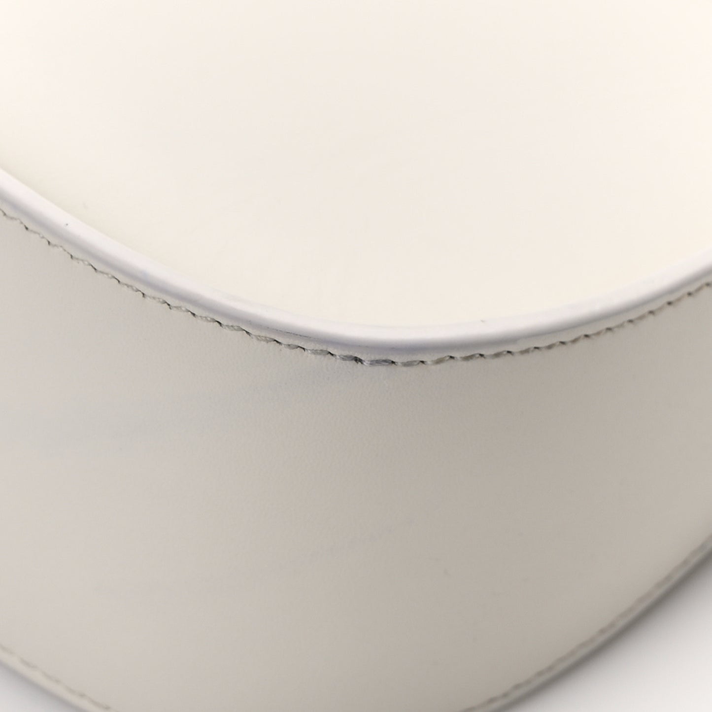 Smooth Calfskin Half Moon Shoulder Bag New Ivory