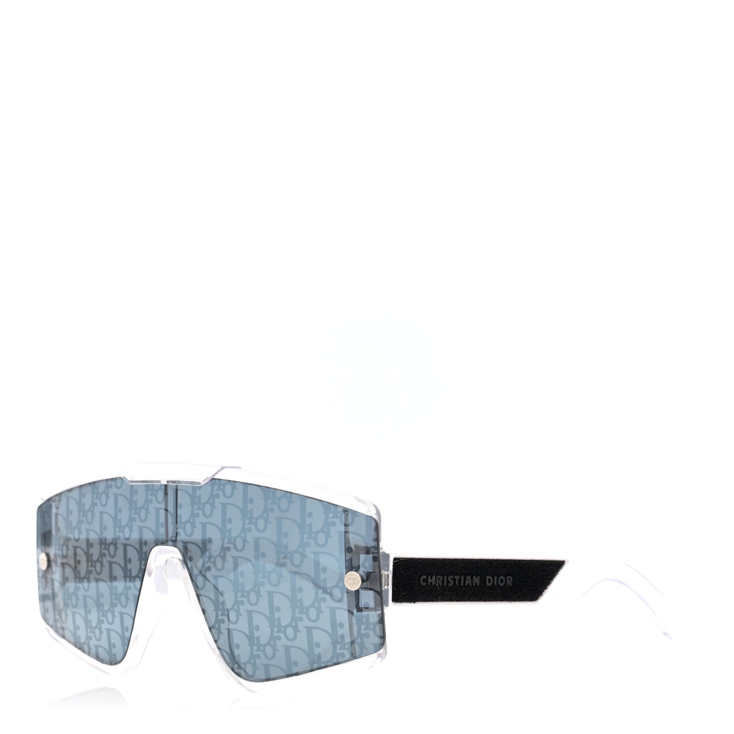 Acetate Oblique Diorxtrem MU Mask Sunglasses Crystal Smoke Mirror