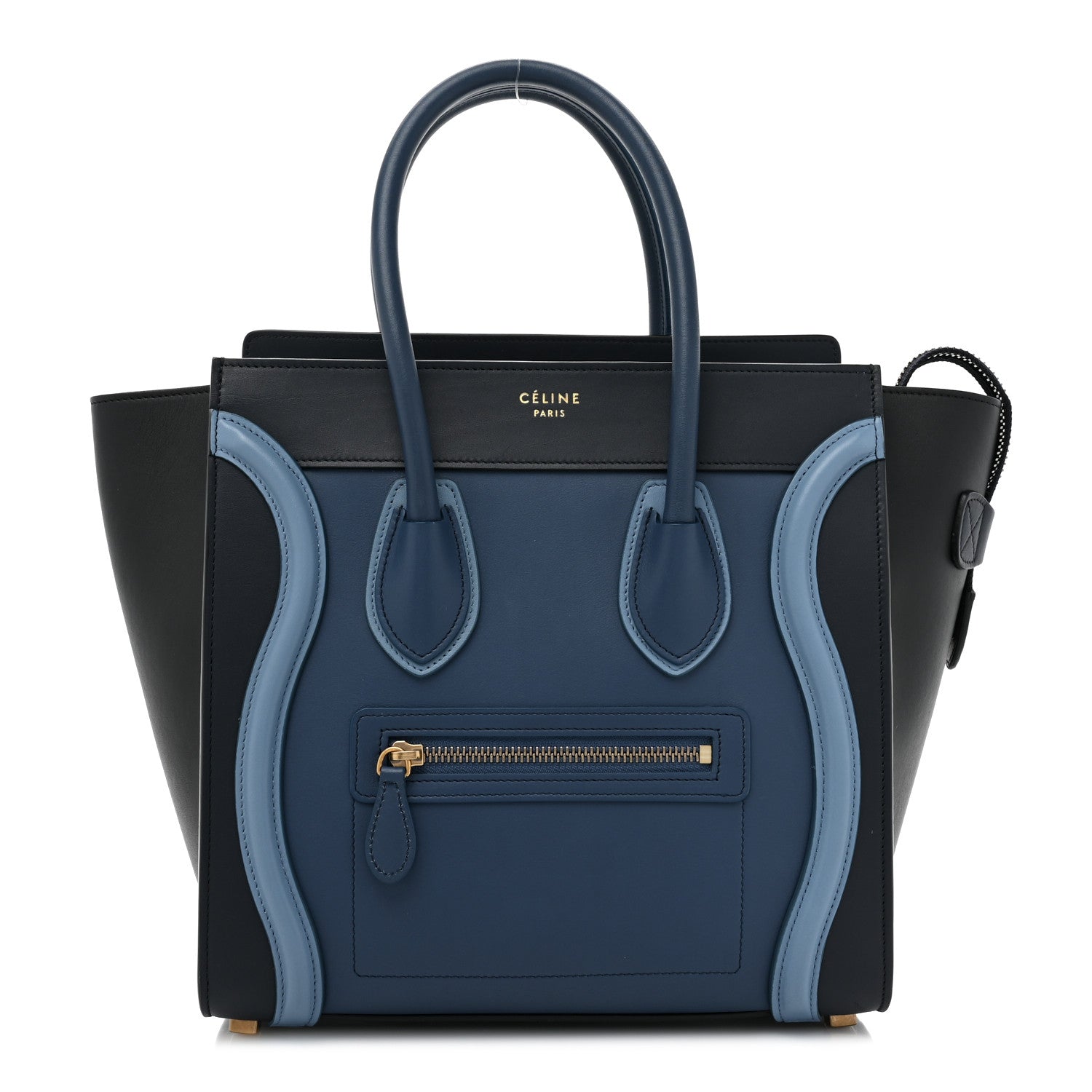 Celine Smooth Calfskin Micro Tri-Color Luggage Deep Sea 1 of 12