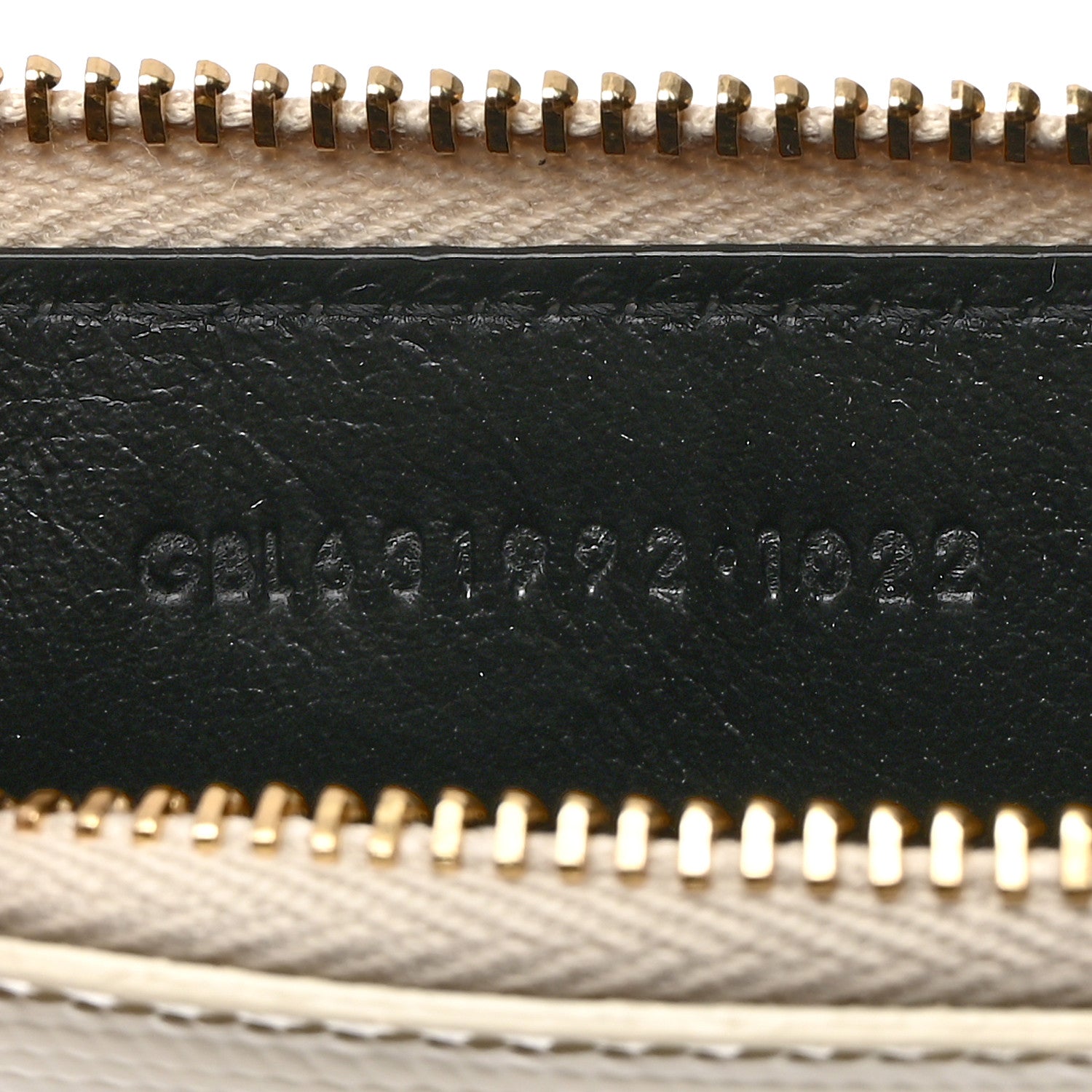 Saint Laurent Calfskin Lizard Embossed 5 Fragments Zip Pouch Card Holder Soft Cream 8 of 8