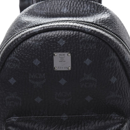MCM Visetos Small Side Stud Stark Backpack Black 7 of 9