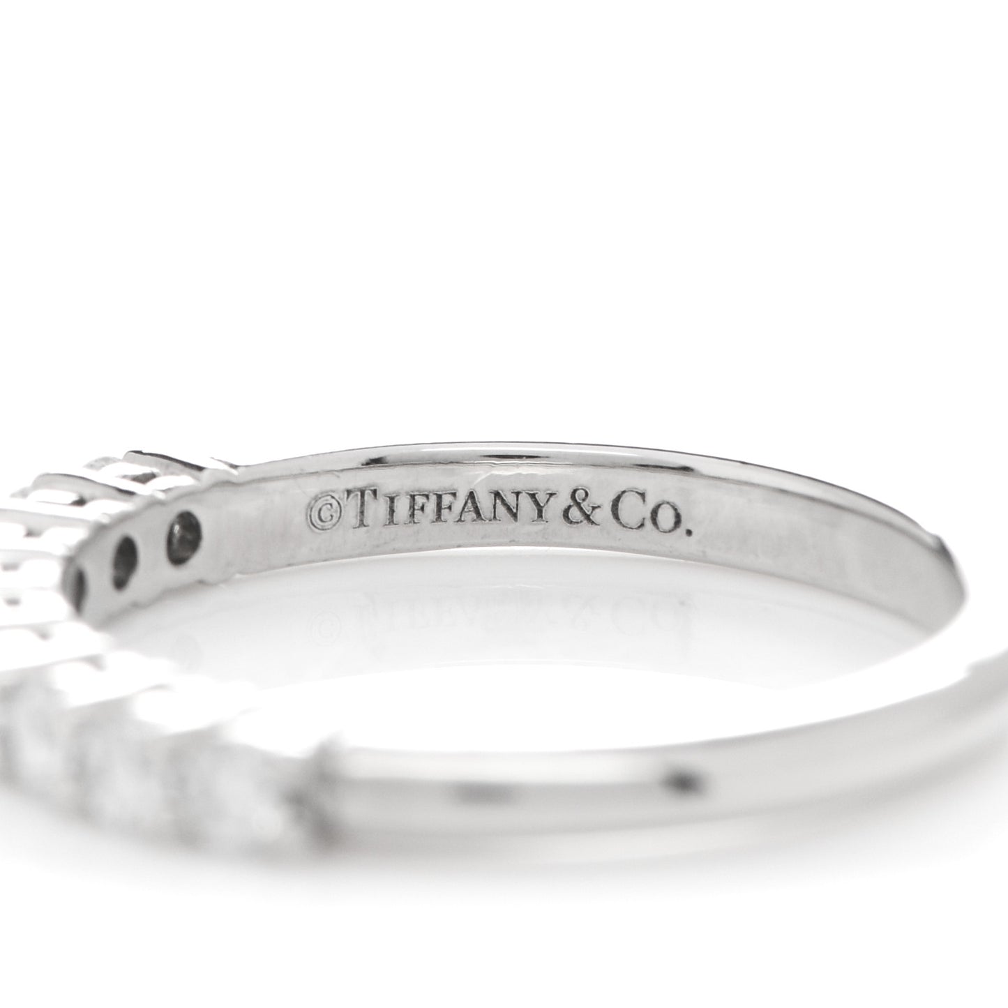 Platinum Diamond .27ct 2.2mm Half Circle Embrace Band Ring 47 4.25
