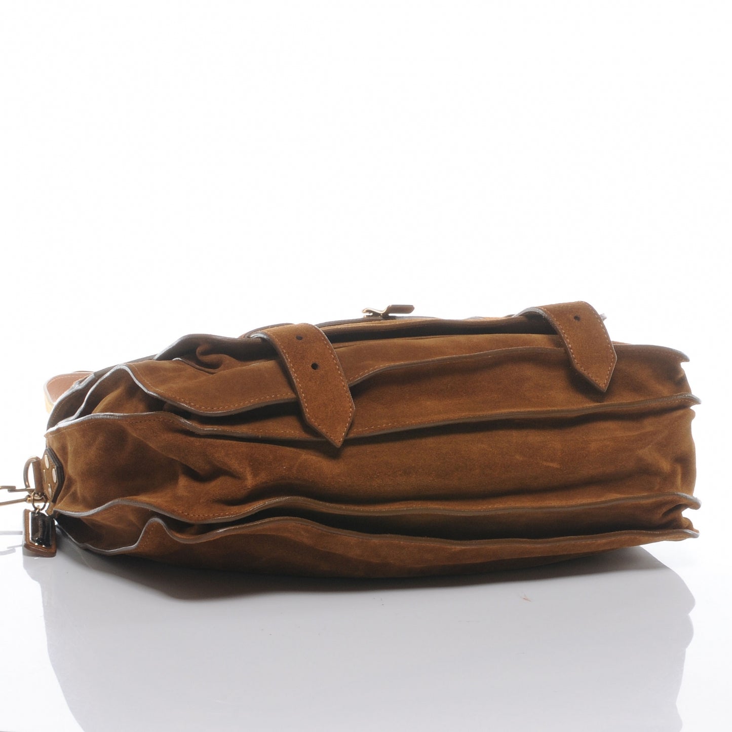 Suede PS1 Large Satchel Tobacco
