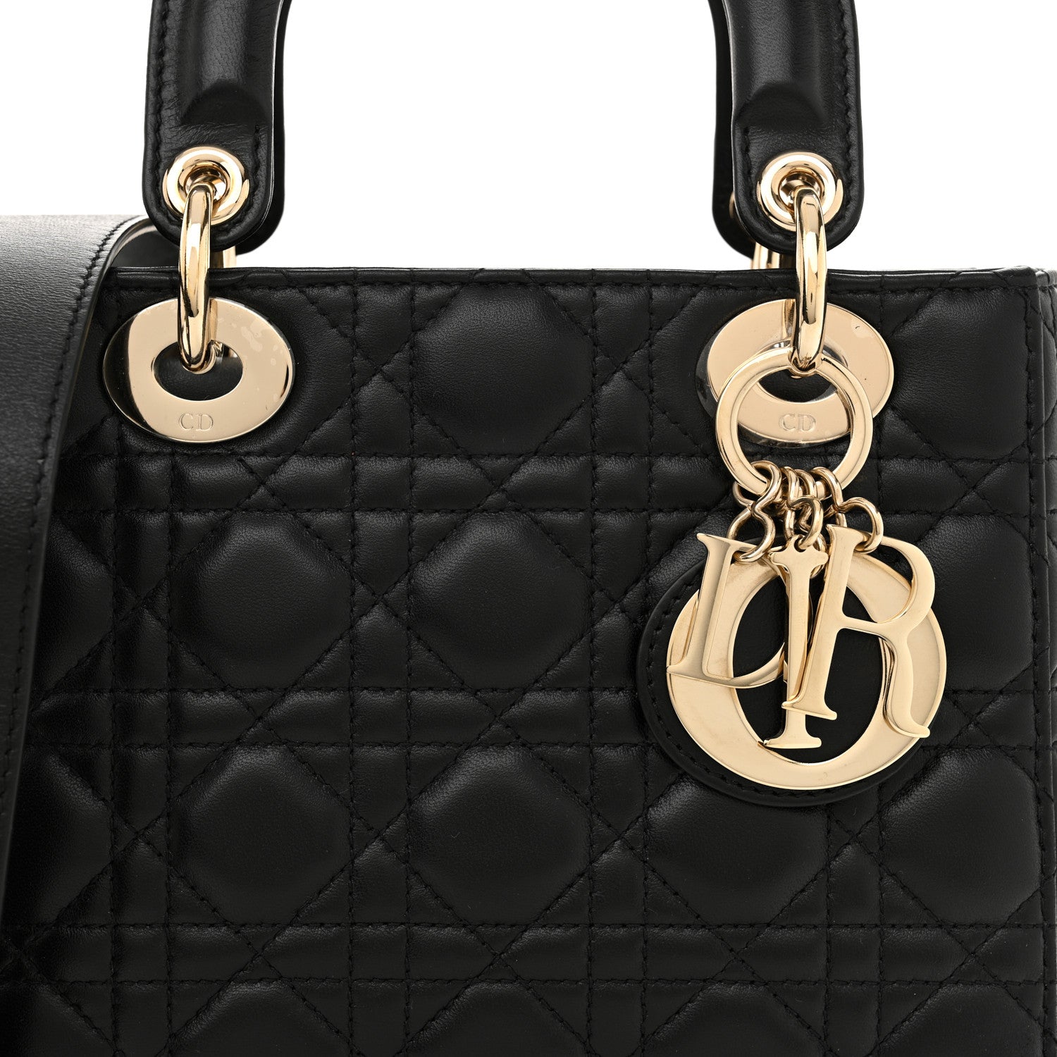 Christian Dior Lambskin Cannage Small My ABCDior Lady Dior Black 8 of 13