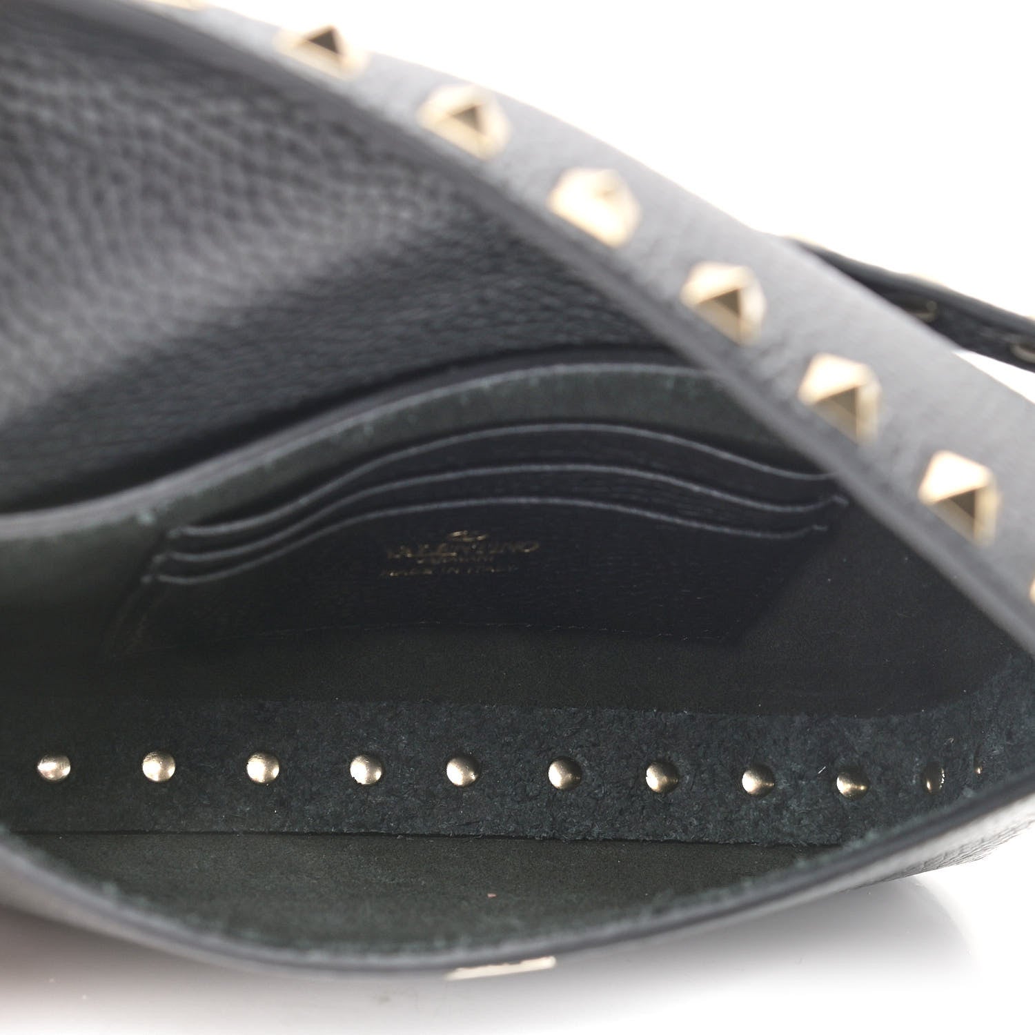 Valentino Garavani Grainy Calfskin Rockstud Crossbody Pouch Black 7 of 10