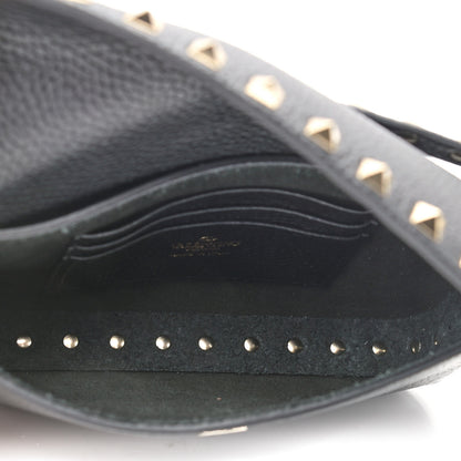 Valentino Garavani Grainy Calfskin Rockstud Crossbody Pouch Black 7 of 10