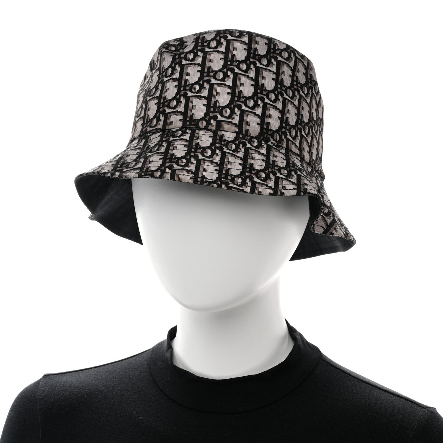 Christian Dior Oblique Reversible Teddy-D Brim Bucket Hat 57 Beige 2 of 12