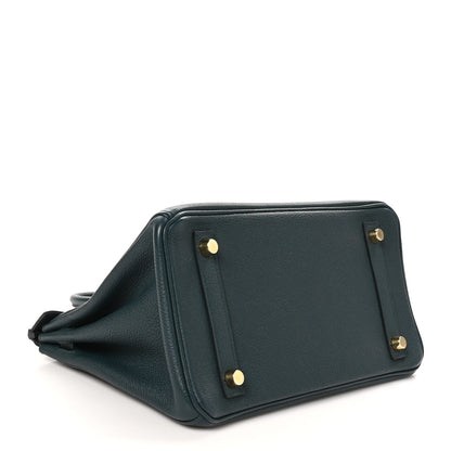 Hermes Togo Birkin 25 Vert Cypress 4 of 12