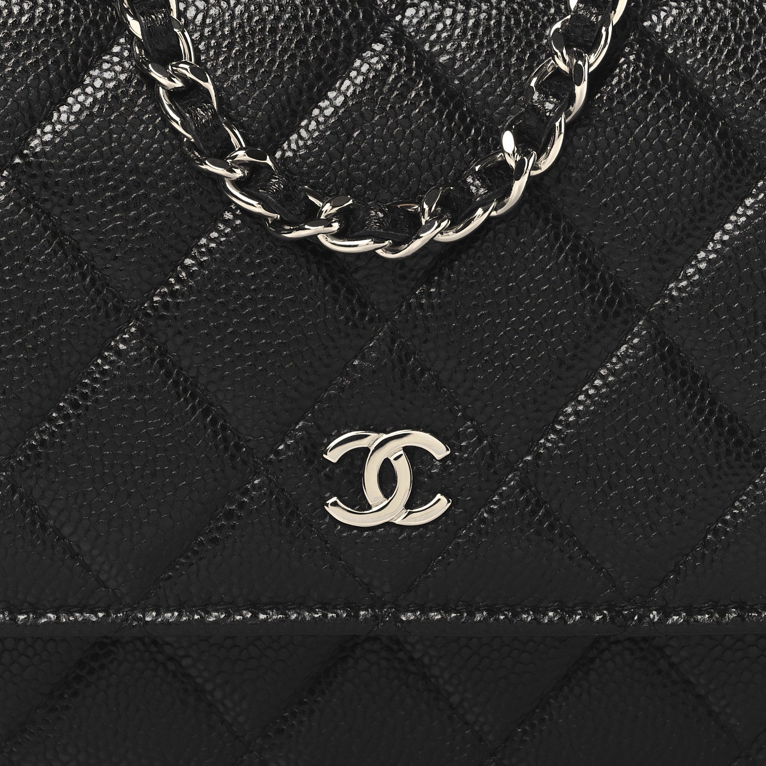 Chanel Caviar Quilted Mini Wallet On Chain WOC Black 8 of 10