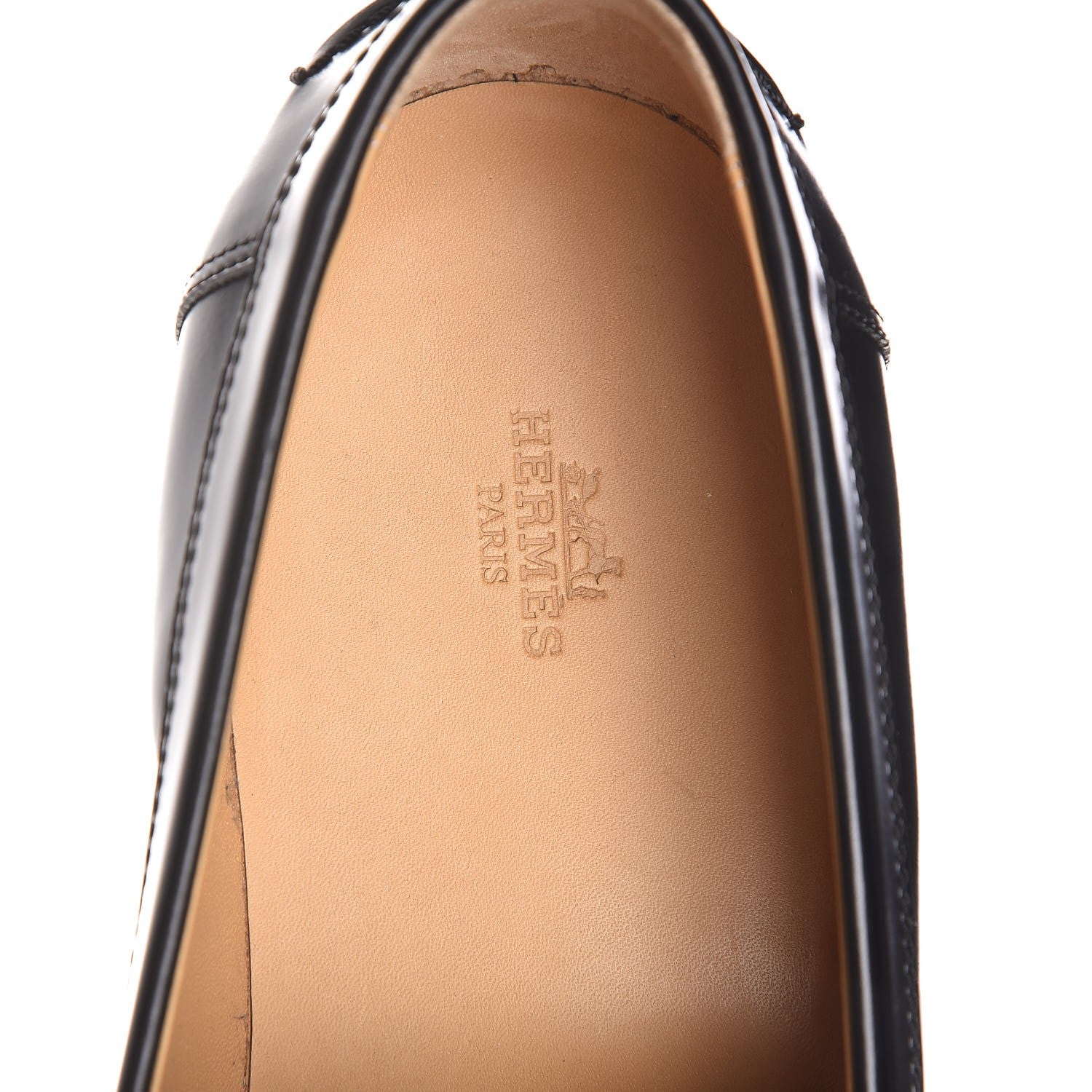 Hermes Tuscan Calfskin Opus Moccasin Loafers 43.5 Black 7 of 8