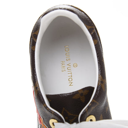 Louis Vuitton Calfskin Monogram LV Black Heart Sneakers 38 Cacao 6 of 8