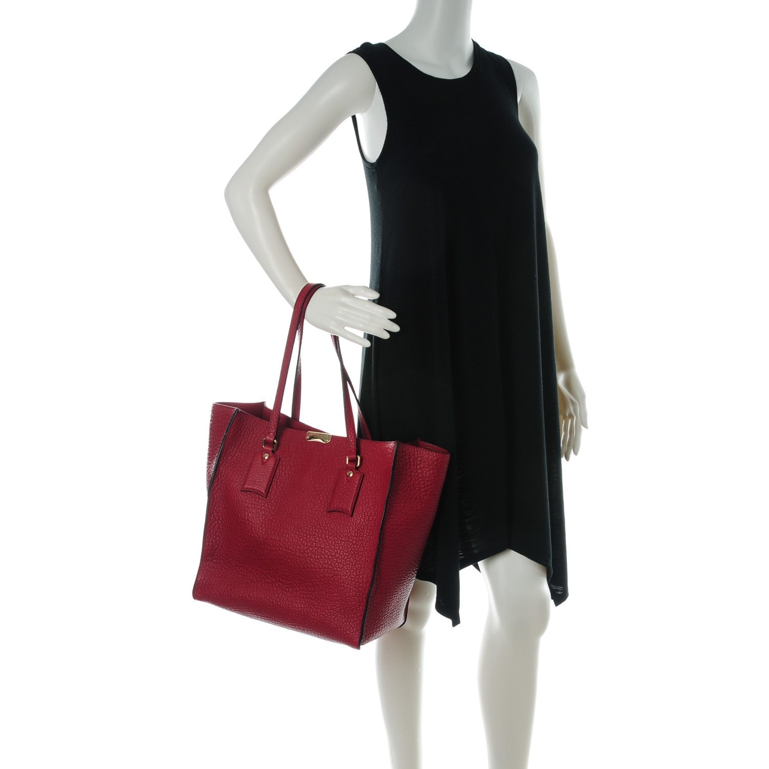 Burberry Heritage Grain Medium Woodbury Tote Military Red 2 of 8