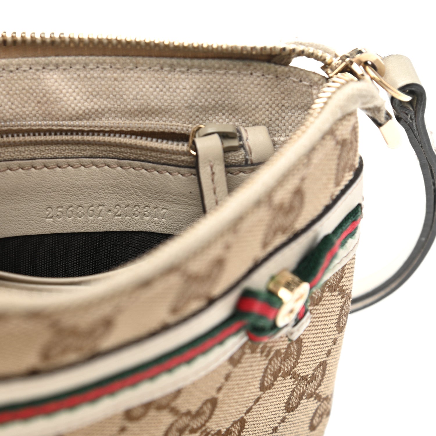 Gucci Monogram Mayfair Wristlet Off White 7 of 9