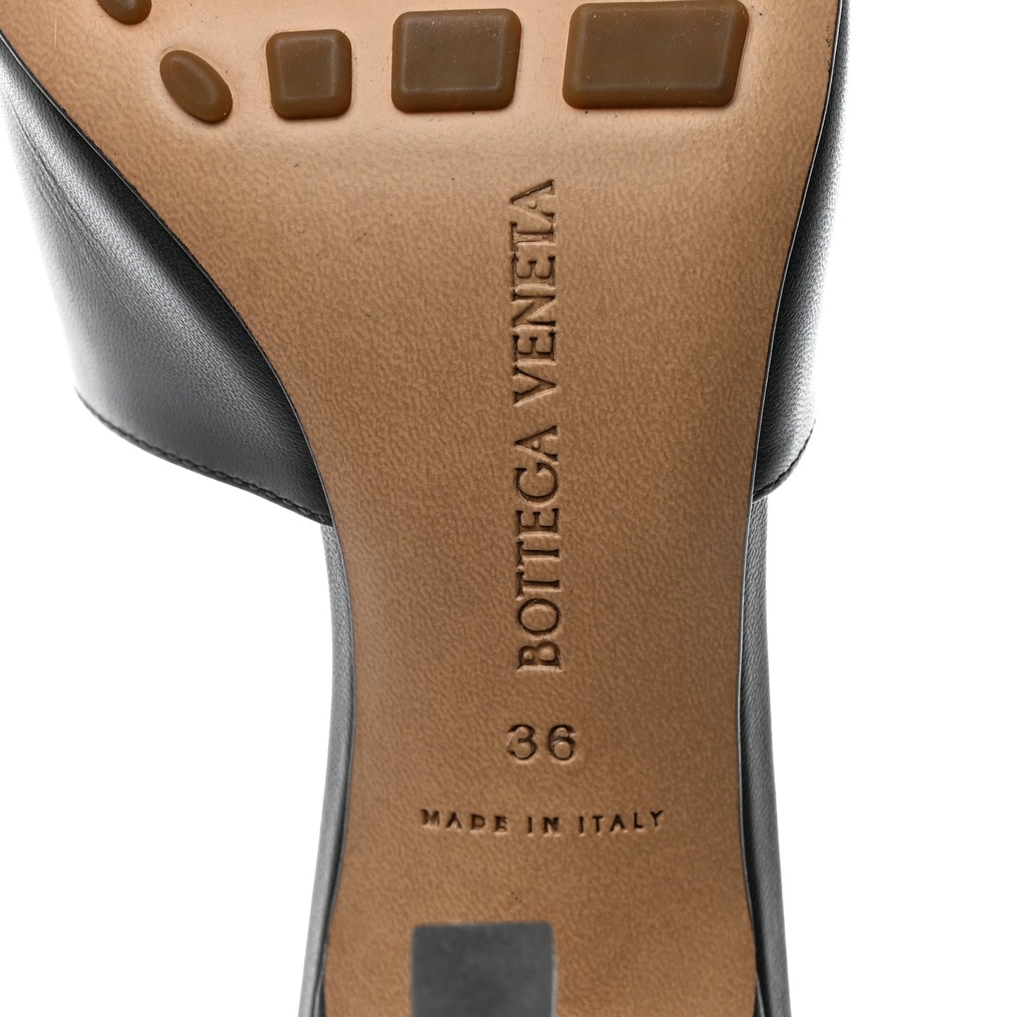 Lambskin Stretch Mule Sandals 36 Light Graphite