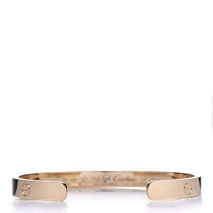 Cartier 18K Yellow Gold 1 Diamond LOVE Cuff Bracelet 18 3 of 6