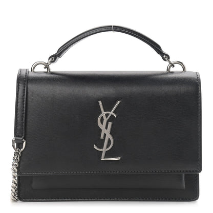 Saint Laurent Calfskin Monogram Sunset Chain Wallet Black 1 of 9