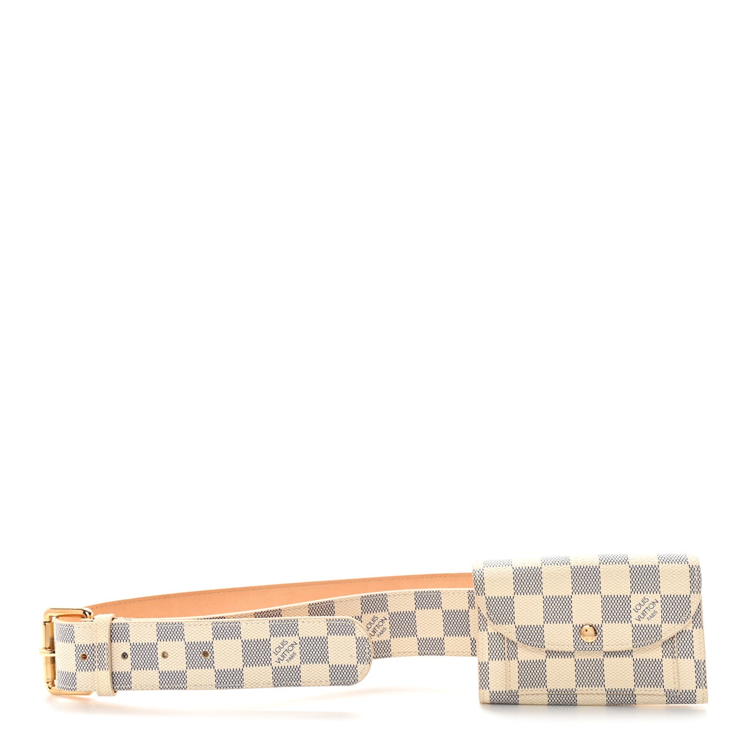 Louis Vuitton Damier Azur Pochette Solo Belt 95 38 1 of 13