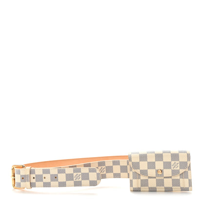 Louis Vuitton Damier Azur Pochette Solo Belt 95 38 1 of 13