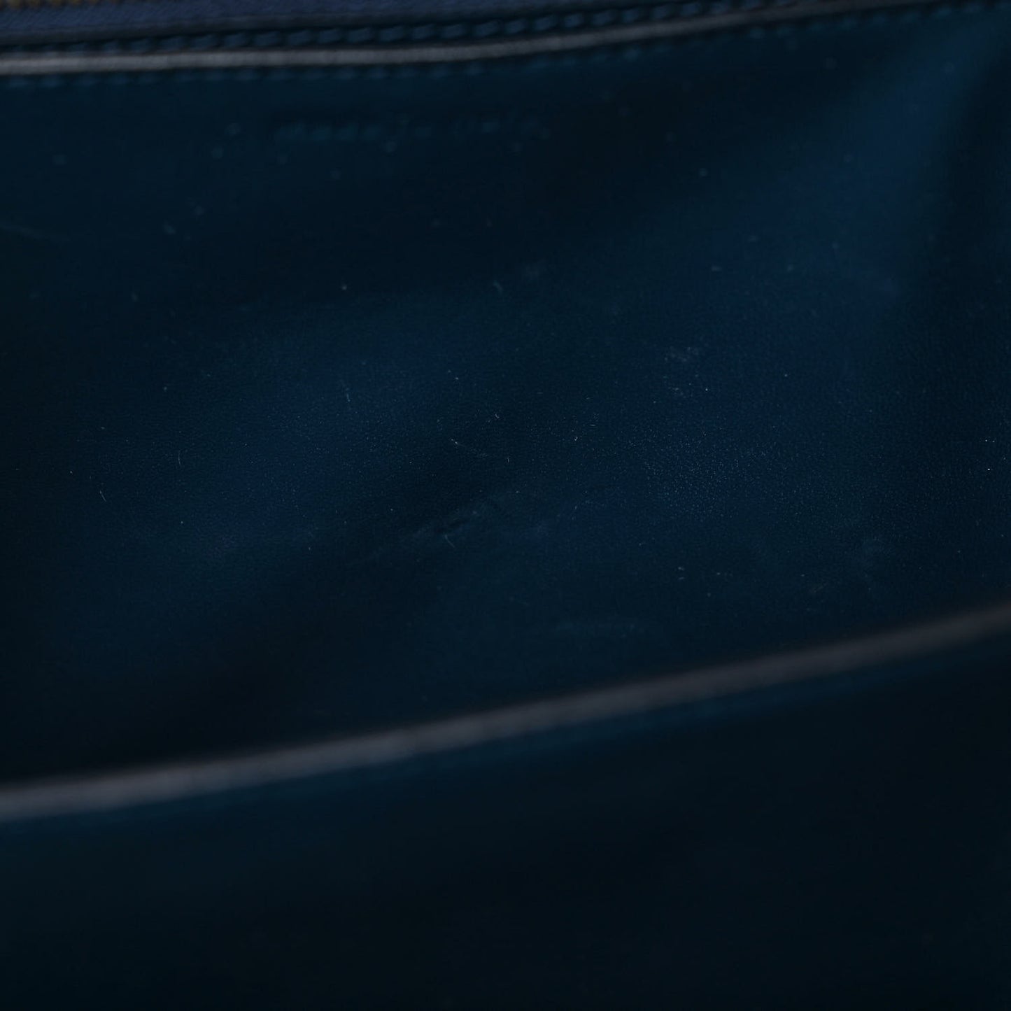 Liege Calfskin Medium Classic Box Flap Bag Abyss Blue