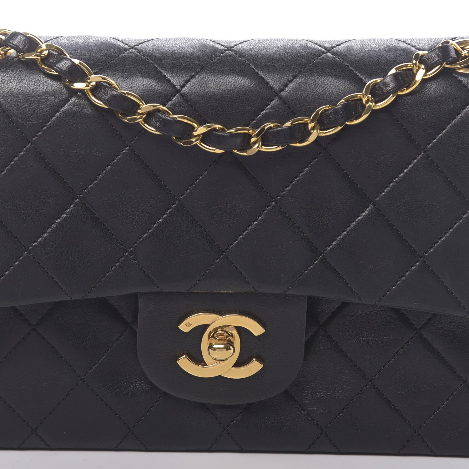 Chanel Lambskin Quilted Small Double Flap Black 16 of 17