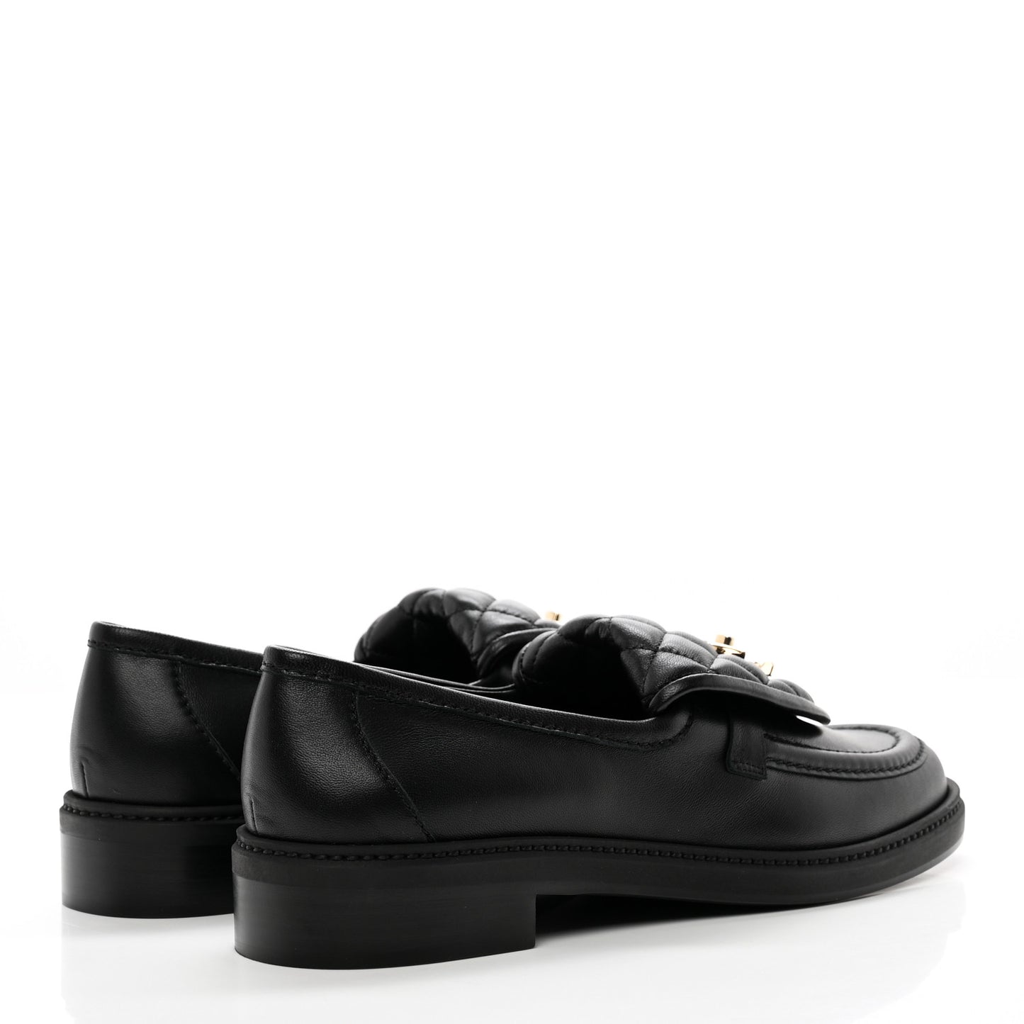 Lambskin Quilted CC Turnlock Loafers 40.5 Black