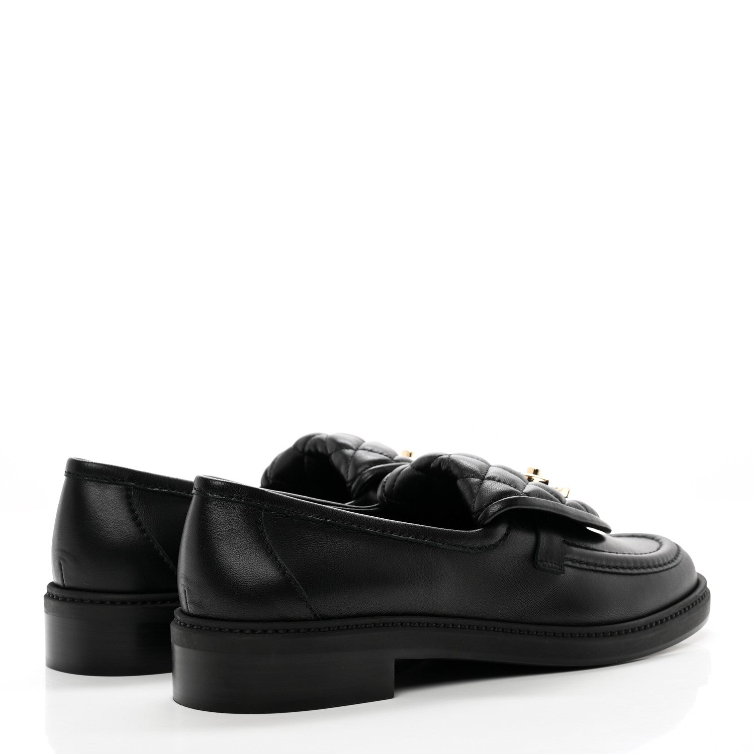 Chanel Lambskin Quilted CC Turnlock Loafers 40.5 Black 4 of 11