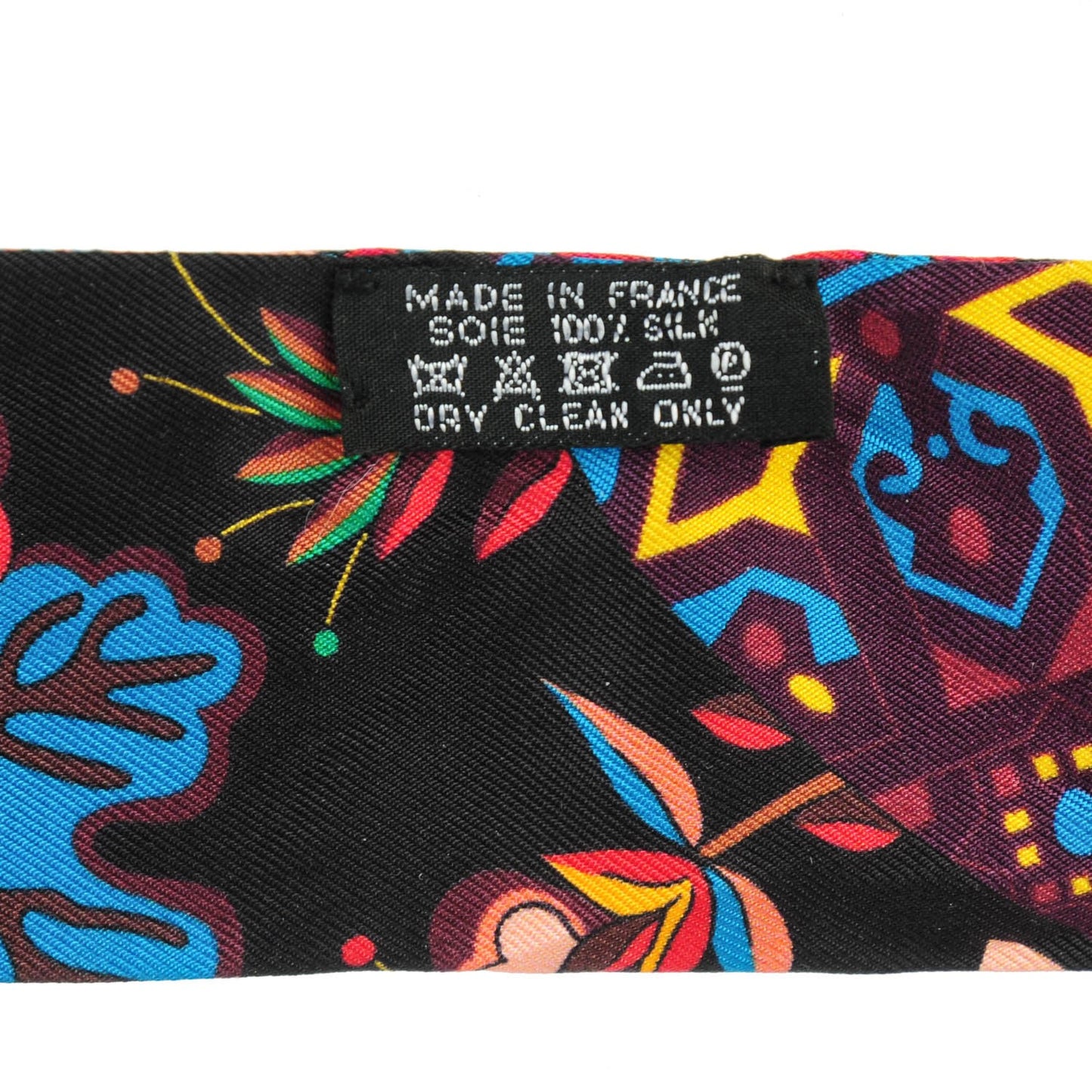 Silk Fleurs et Papillons de Tissus Twilly Black Rouge Bleu