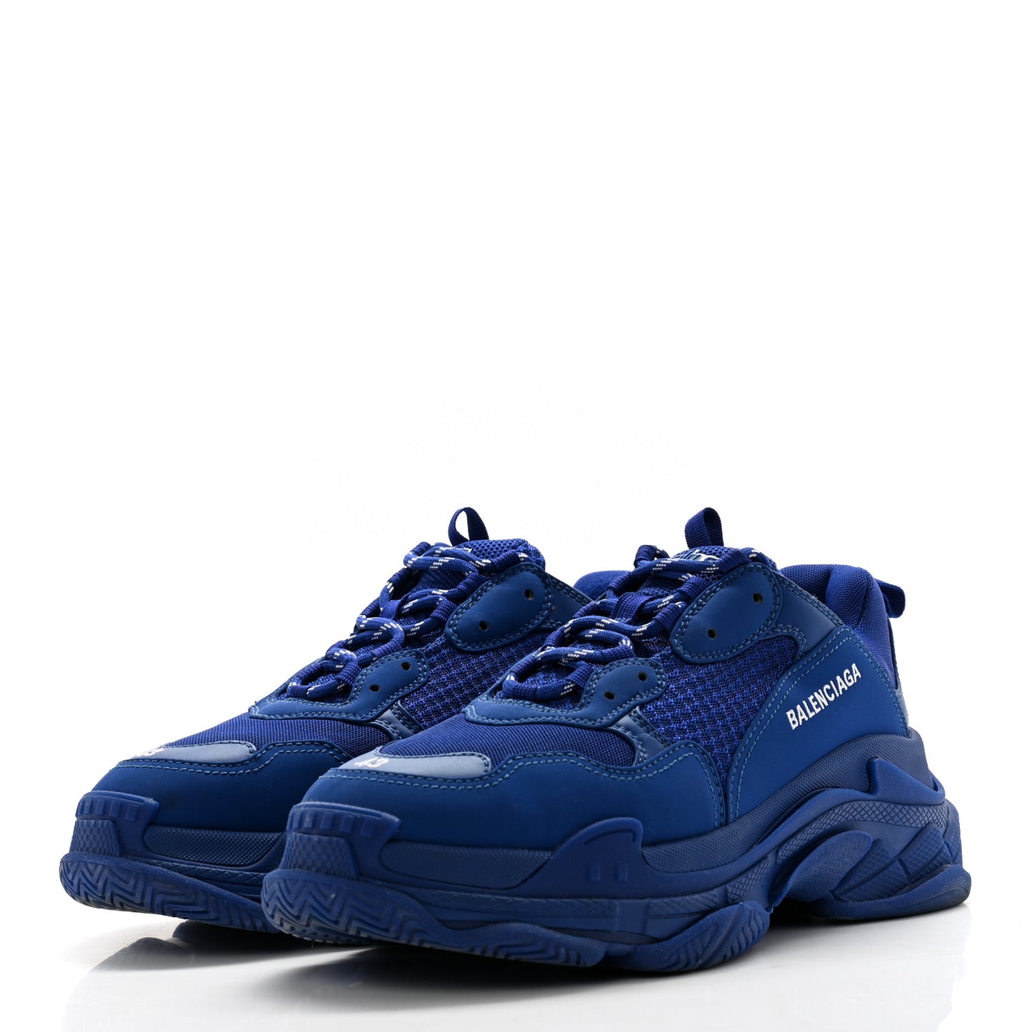 Fabric Mesh Mens Triple S Sneakers 43 Deep Blue