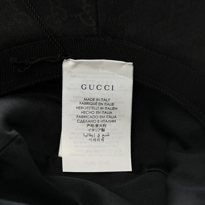 Gucci Monogram Textured Dollar Calfskin GG Jago Bucket Hat M Black 9 of 10