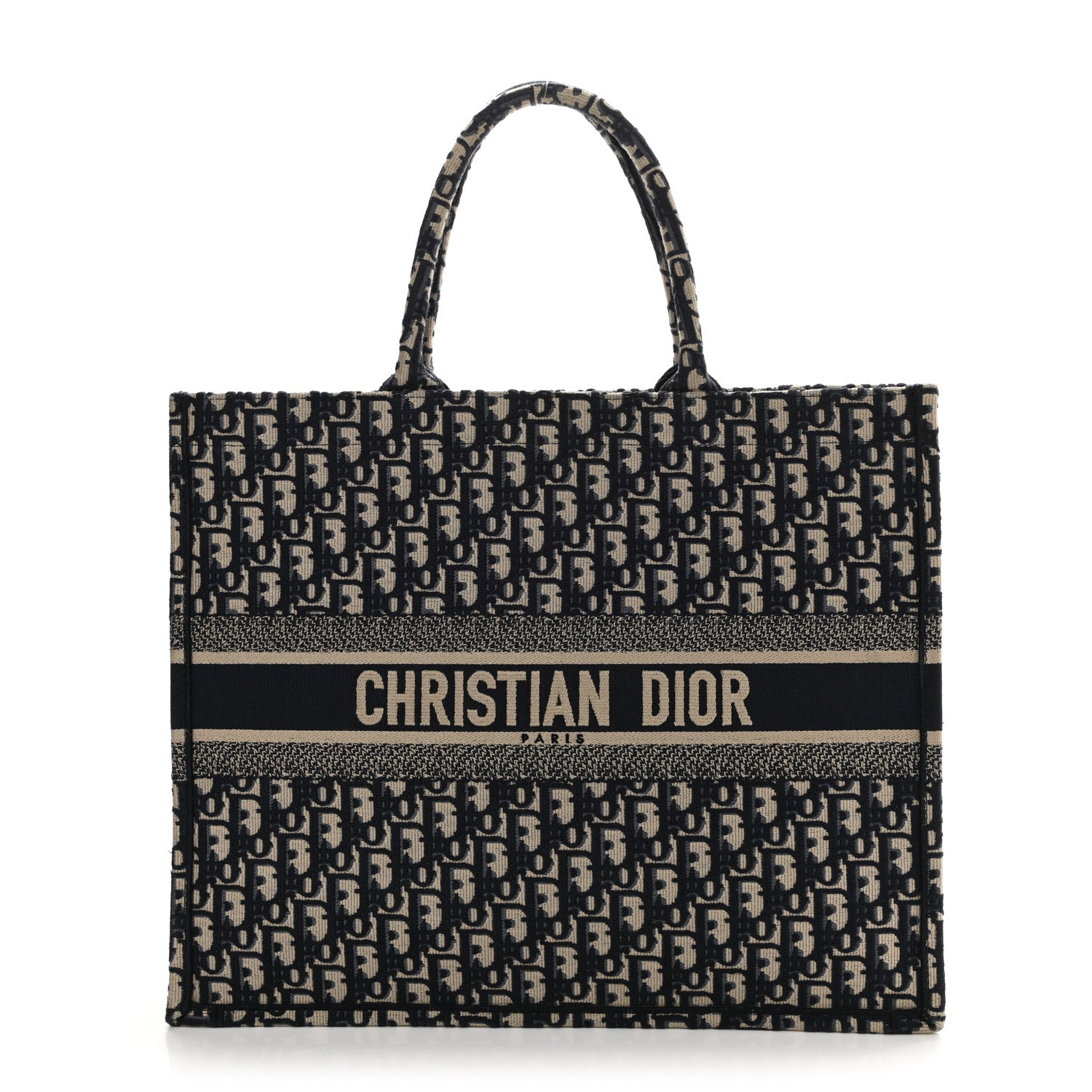 Christian Dior Oblique Large Book Tote Blue Multicolor 1 of 10