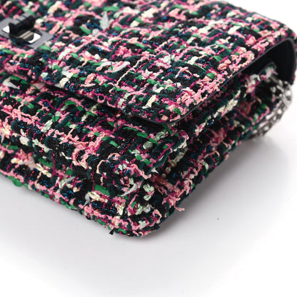 Chanel Tweed Quilted Reissue Wallet On Chain WOC Pink Multicolor 10 of 10