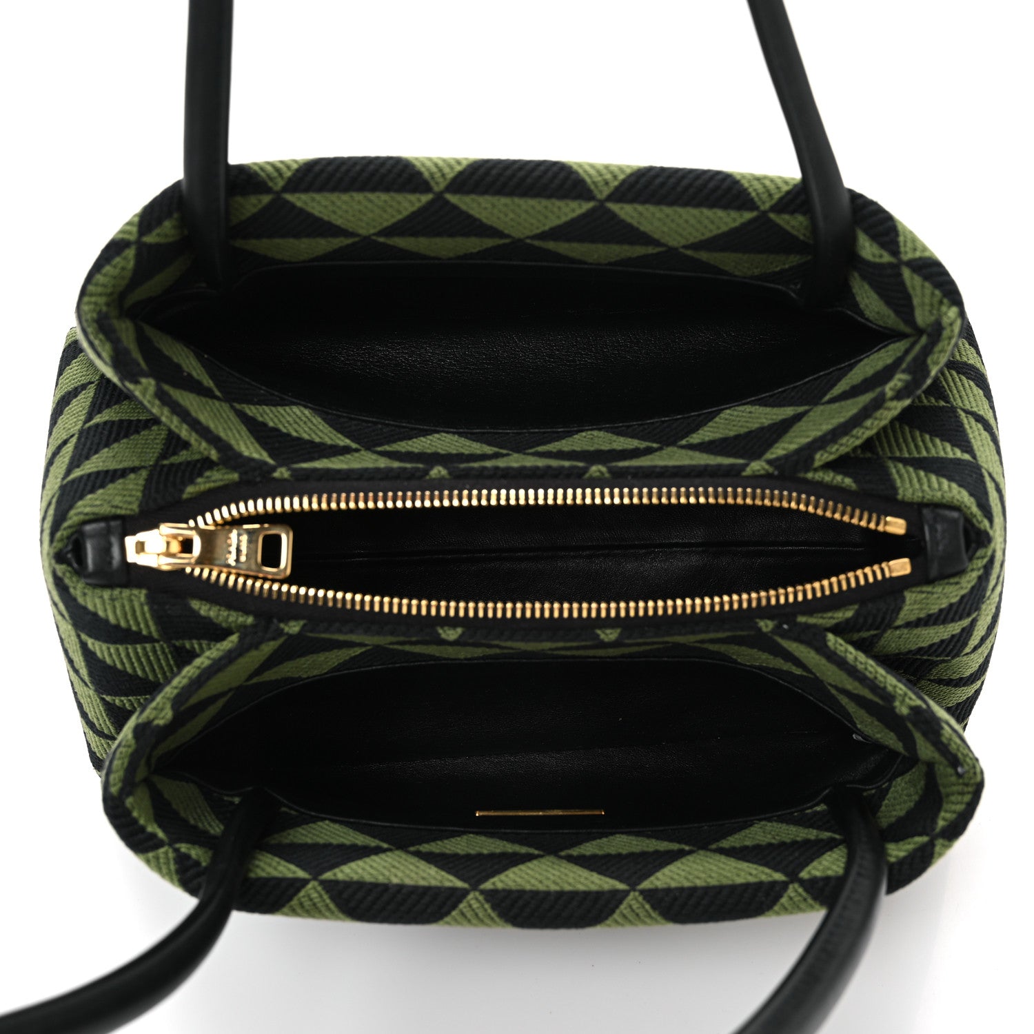 Prada Jacquard Triangolo Symbole Embroidered Small Shoulder Bag