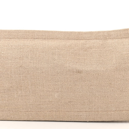 Saint Laurent Embroidered Cotton Linen Rive Gauche Noe Tote Natural Black 10 of 11