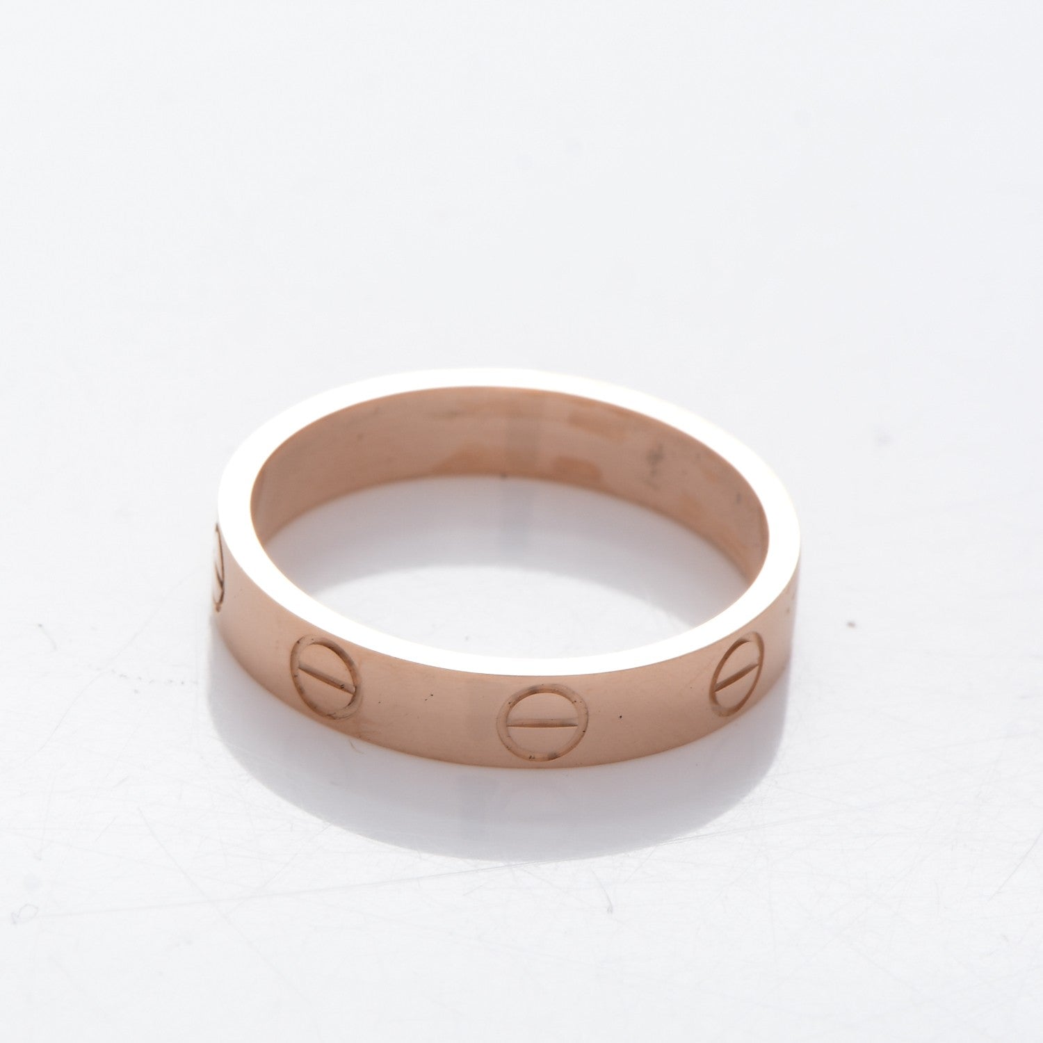 Cartier 18K Pink Gold 4mm LOVE Wedding Band Ring 52 6 3 of 6