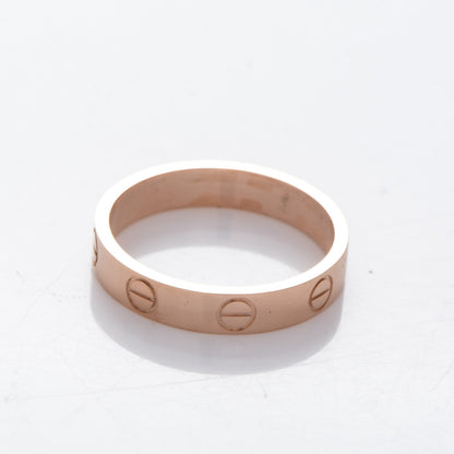 Cartier 18K Pink Gold 4mm LOVE Wedding Band Ring 52 6 3 of 6