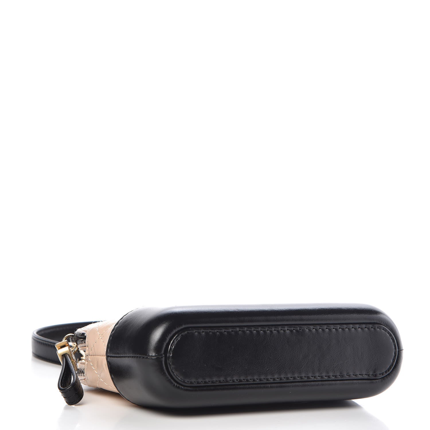 Chanel Aged Calfskin Quilted Small Gabrielle Clutch With Chain Beige Black 4 of 11