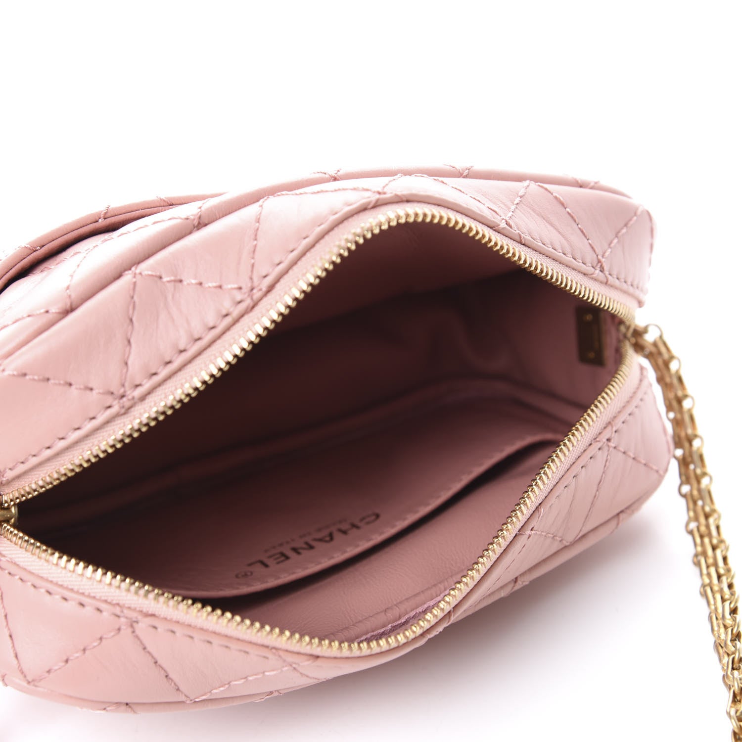 Chanel Aged Calfskin Quilted Mini Reissue Camera Case Pink 5 of 10